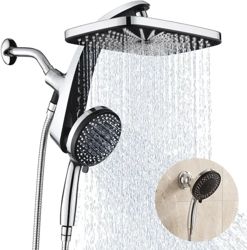 Vista 15 de Rain Shower Head with Handheld Showerhead, Nickel 1.75GPM 460311 Níquel