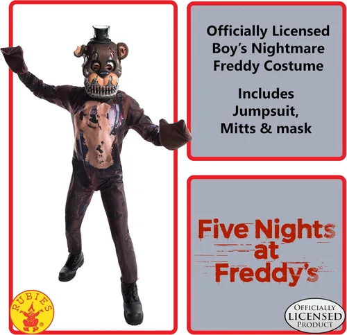 Vista 2 de Rubie's Disfraz infantil de Fazbear de Five Nights at Freddy's Nightmare, M