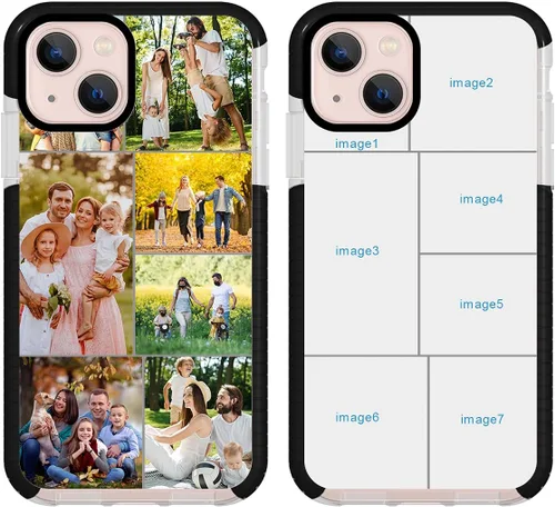 Vista 12 de Funda de teléfono personalizada para iPhone 13 personalizada con collage de múltiples imágenes, funda resistente a los arañazos, a los golpes, funda