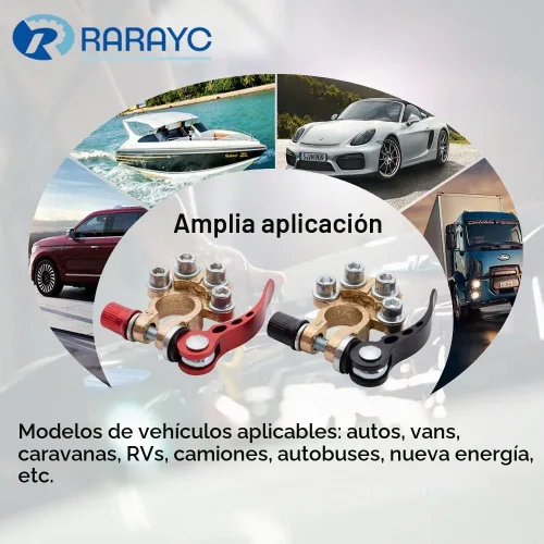 Vista 3 de 2 piezas de conectores de terminales de batería con especificaciones