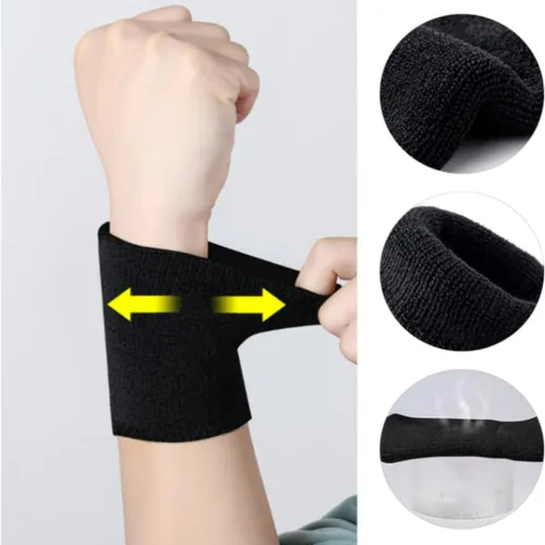 Vista 4 de Diademas Deportivas de Absorción de Sudor - Bandas para Muñecas, Absorción de Sudor para Hombres y Mujeres