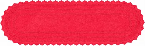 Vista 31 de Royal Blaze Tapete de baño de algodón rojo, reversible, pequeño ovalado de 18 x 26 pulgadas, lavable y decorativo