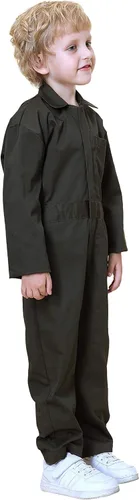 Vista 5 de TOPTIE Overol para niños traje de mecánico Navidad Halloween traje de vuelo mono mecánico