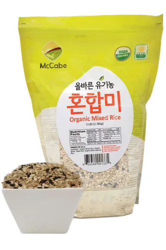 Vista 2 de McCabe Arroz mixto orgánico - Mezcla de arroz Rico en fibra y minerales Certificado USDA y CCOF Producto de Estados Unidos 3 libras