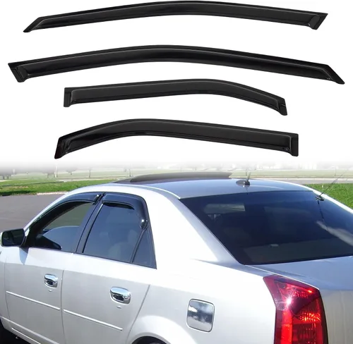 Vista 40 de Protectores de lluvia compatibles con modelos Trailblazer/GMC Envoy 2002-2009 para 5 pasajeros, visera de ventana lateral, deflector de viento