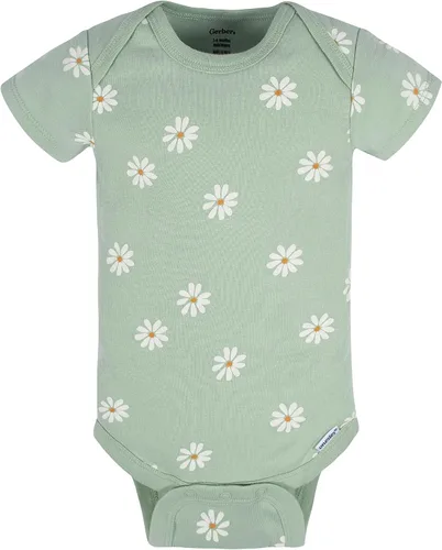 Vista 4 de Gerber Onesies Paquete de 8 mamelucos de manga corta para niñas bebés
