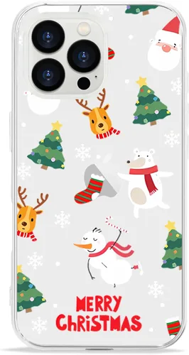 Vista 43 de LCHULLE Compatible con iPhone SE 2022/2020 Funda para iPhone 8 iPhone 7 Funda de Navidad Santa Vacaciones Diseño Transparente Claro Mujeres Hombres