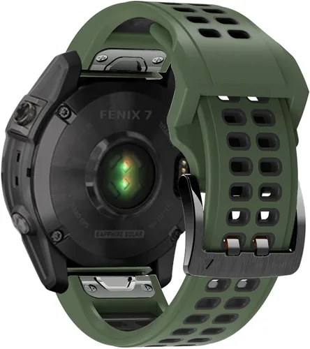 Vista 16 de REYDA Correa de silicona compatible con Garmin Fenix 8 Pro/8/E 1.850 in, 0.866 in, correa de reloj de ajuste rápido, suave, flexible, correa de Azul