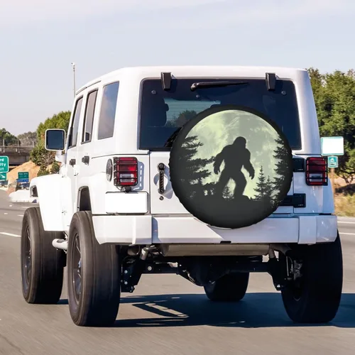 Vista 3 de Full Moon - Cubierta de neumático de repuesto a prueba de polvo, para remolque, RV, SUV y muchos vehículos, 14 pulgadas