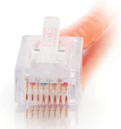 Vista 4 de C2G Legrand - Cable Ethernet Cat5e sin arranque, cable de conexión Cat5e sin blindaje, cable de conexión de red naranja, cable de conexión de red