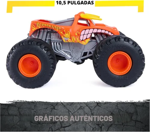 Vista 3 de Monster Jam El Toro Loco Rev 'N Roar Monster Truck, escala 1:18