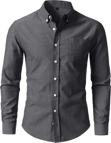 Vista 16 de LucMatton Camisa Oxford ligera de manga larga para hombre