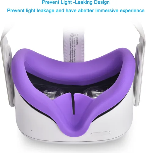Vista 4 de VR AccessoriesSilicone face CoverShell CoverTouch Controller Grip CoverSilicone Handle Strap ComboProtective Lens Cover Compatible with Oculus Quest