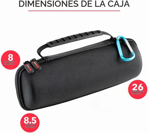 Vista 4 de HomEquip Funda rígida para altavoz portátil inalámbrico JBL Flip 6 impermeable (solo la funda)