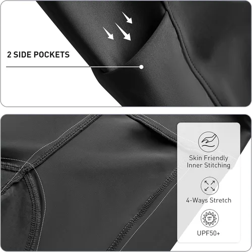 Vista 3 de K898 Pantalones de equitación para mujer, mallas ecuestres de silicona con bolsillo