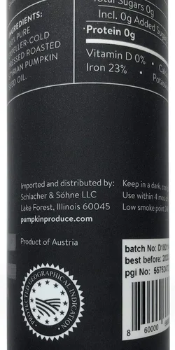 Vista 3 de Schlacher & Söhne Aceite de semilla de calabaza de estirio: 100% puro, prensado en frío, sin OMG, sin gluten, vegano, puede ayudar en el crecimiento