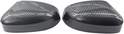 Vista 4 de Riloer Cubiertas de espejo retrovisor lateral del automóvil, cubierta de fibra de carbono, cubierta de espejo retrovisor de puerta, tapas de carcasa