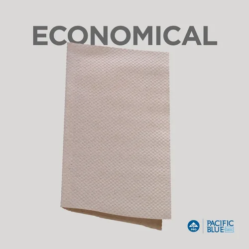Vista 5 de Toallas de papel recicladas Pacific Blue Basic S-Fold de GP PRO (Georgia-Pacific), marrón, 23504, 250 toallas por paquete, 16 paquetes por caja