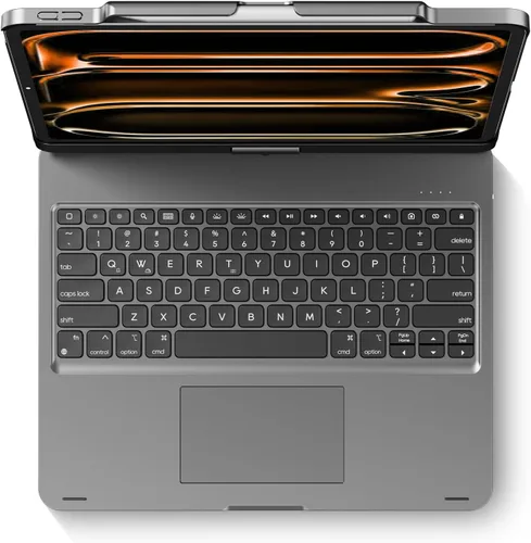 Vista 17 de edaiser Funda de teclado giratoria para Apple iPad mini 6ª 7ª generación a17 Pro, teclado Bluetooth compacto con trackpad retroiluminado RGB