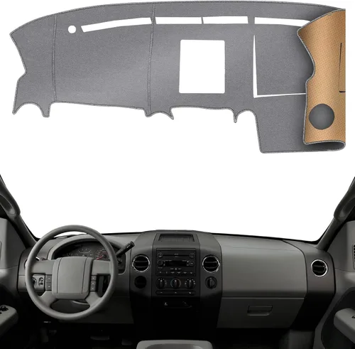 Vista 18 de Cubierta de Salpicadero Alfombrilla de Tablero Compatible con Ford F-150 2014-2009 (Sin Modelos HUD), Alfombrilla Antirreflejos para Salpicadero