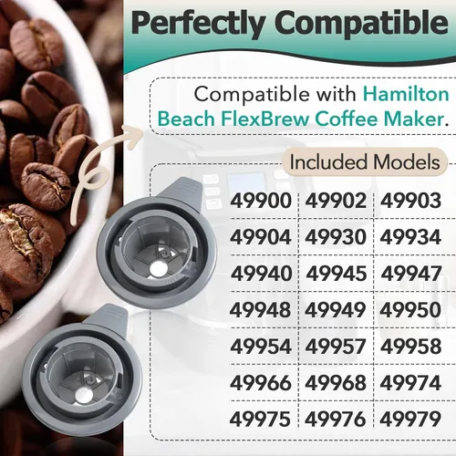 Vista 2 de 2 piezas de repuesto para soporte Hamilton Beach FlexBrew K-Cup, se adapta a FlexBrew Reemplaza el soporte K-Cup, plástico resistente, fácil