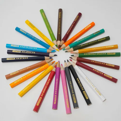 Vista 7 de BAZIC PRODUCTS 24 mini lápices de colores, para escritura de exámenes escolares
