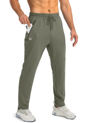 Vista 17 de G Gradual - Pantalones deportivos para hombre con bolsillos con cremallera, joggers cónicos para hombres, pantalones atléticos para entrenamiento