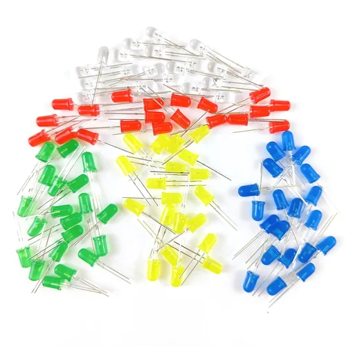 Vista 3 de Gikfun Kit surtido de luces LED de 0.197 in para Arduino (paquete de 100 piezas) EK8437