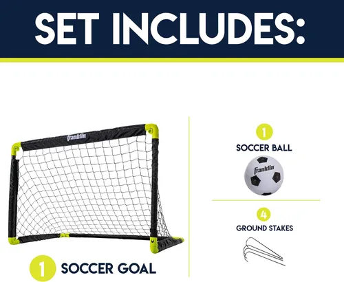 Vista 3 de Franklin Sports Mini Soccer Goal with Ball and Pump