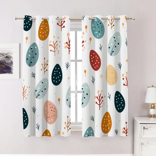 Vista 28 de Cortinas opacas de cocina con pintura al óleo de Europa rosa y negra para ventanas, cenefas opacas modernas de torre Eiffel de poliéster multicapa