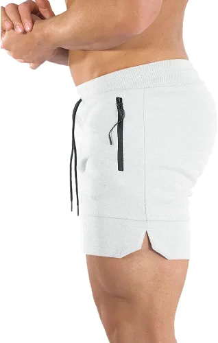 Vista 2 de PIDOGYM Pantalones cortos de entrenamiento para hombre de 5 pulgadas, pantalones cortos ajustados para culturismo, correr, entrenamiento