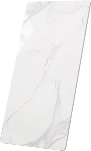 Vista 22 de Square Table Top, 19.6” White Sintered Stone Tabletop, DIY Replacement & Cover Marble Desktop, Scratch & Wear Resistant, Suitable for Indoor &