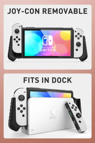 Vista 2 de i-Blason Armorbox for Nintendo Switch OLED Case 2021, Dockable Rugged Protective Case Compatible with Nintendo Switch OLED Model and Joy-Con