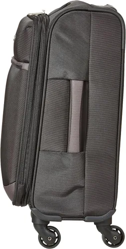 Vista 6 de Tienda Basics Maleta de equipaje giratoria de mano Softside con ruedas, Negro, 21 pulgadas