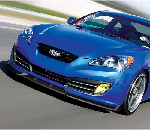 Vista 5 de Q1-TECH, borde de parachoques delantero compatible con Hyundai Genesis Coupe 2010 - 2012, alerón de parachoques delantero, kit de divisor de cuerpo