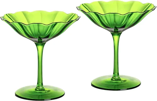 Vista 13 de KAMMAK DY012 - Juego de 2 vasos de cóctel de cristal de 3.3 onzas, DY012