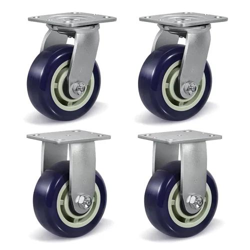 Vista 38 de Ruedas giratorias industriales de 4 x 2 pulgadas, poliuretano en rueda de polipropileno, ampliamente utilizadas para camiones de plataforma U-Boat
