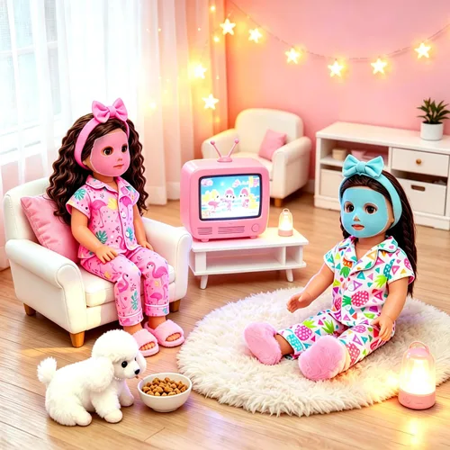 Vista 2 de ZITA ELEMENT Ropa de muñeca de niña de 18 pulgadas, accesorios de fiesta