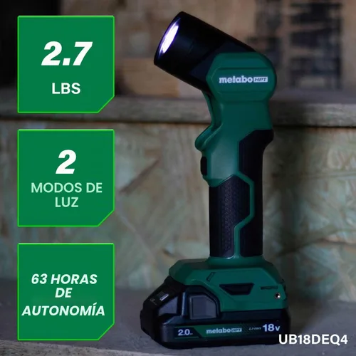Vista 6 de Metabo HPT Taladro Percutor Inalámbrico MultiVolt™ de 18V, Destornillador de Impacto, Sierra Recíproca, y Linterna Kit Combinado de 4 Piezas