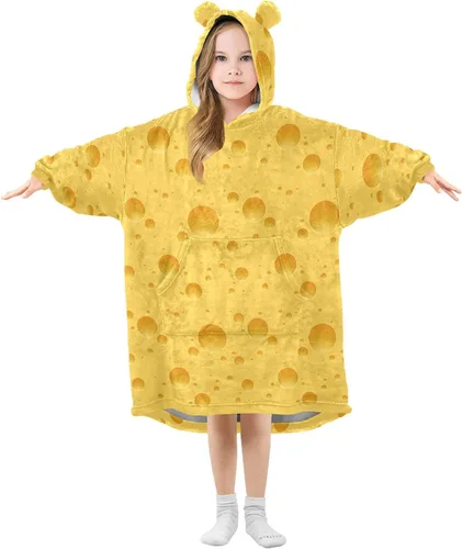 Vista 16 de Mantas portátiles para niños, súper suaves, cálidas y acogedoras, sudadera con capucha de gran tamaño, regalos para niños de 3 a 14 años, niñas