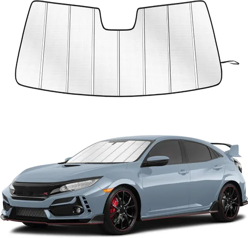 Vista 14 de Parasol para parabrisas para Honda CR-V 2017-2022, diseño plegable de acordeón de ajuste personalizado, accesorios de automóvil, protector de visera