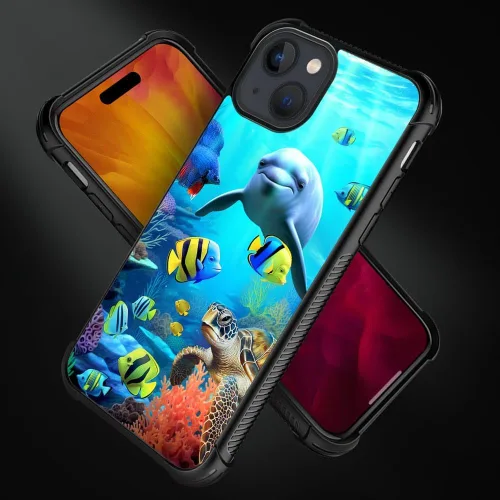 Vista 233 de Funda compatible con iPhone 15, diseño de elefantes africanos, diseño increíble a prueba de golpes, antiarañazos, carcasa trasera de policarbonato