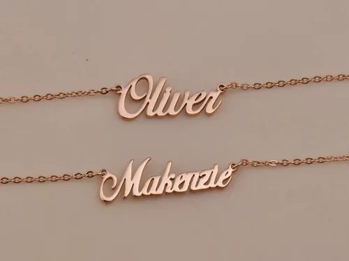 Vista 3 de Collar con nombre único personalizado con mi nombre personalizado