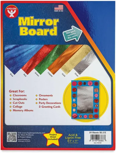 Vista 26 de Hygloss 25 hojas de tablero de espejo para artes y manualidades, 5 x 7 pulgadas, papel de cartulina plateado metálico, para hacer tarjetas, bodas