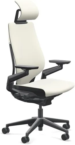 Vista 23 de Steelcase - Silla de escritorio Gesture con reposacabezas, soporte lumbar y estructura negra