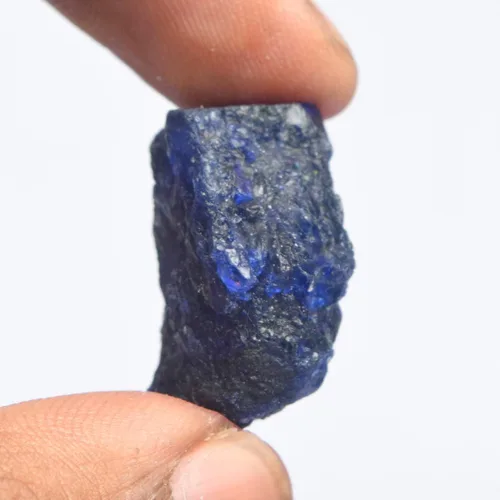 Vista 3 de Zafiro azul crudo raro de 4600 quilates sin cortar zafiro crudo natural cristal curativo gema suelta Piedra preciosa azul