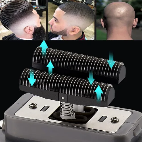 Vista 3 de Afeitadora para hombre, carcasa de metal inalámbrica, lavable, máquina de afeitar eléctrica para el cabello, máquina de afeitar eléctrica recargable