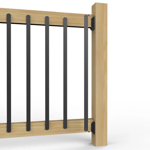 Vista 3 de Deckorators - Balaustre tradicional de aluminio negro de 29-1/2 pulgadas (paquete de 75)