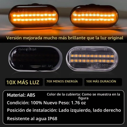 Vista 6 de 2 unids dinámicas LED luces de marcador lateral 12 V fluye luz de señal de giro montaje para Nissan Qashqai J10 Micra C Frontier D40 Navara Versa