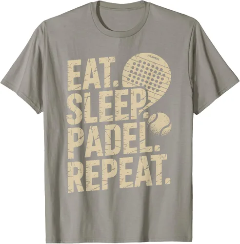 Vista 26 de Camiseta Eat Sleep Padel Repeat Padel Jugador de Tenis